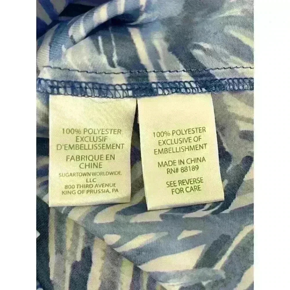 Lilly Pulitzer Sz XS Colby Romper Blue Palm Print Summer Vacation Travel Night - Picture 15 of 16